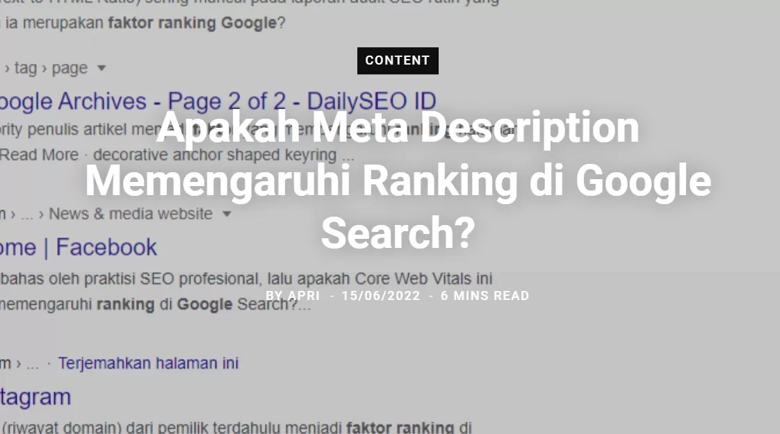 Apakah Meta Description Memengaruhi Ranking di Google Search?