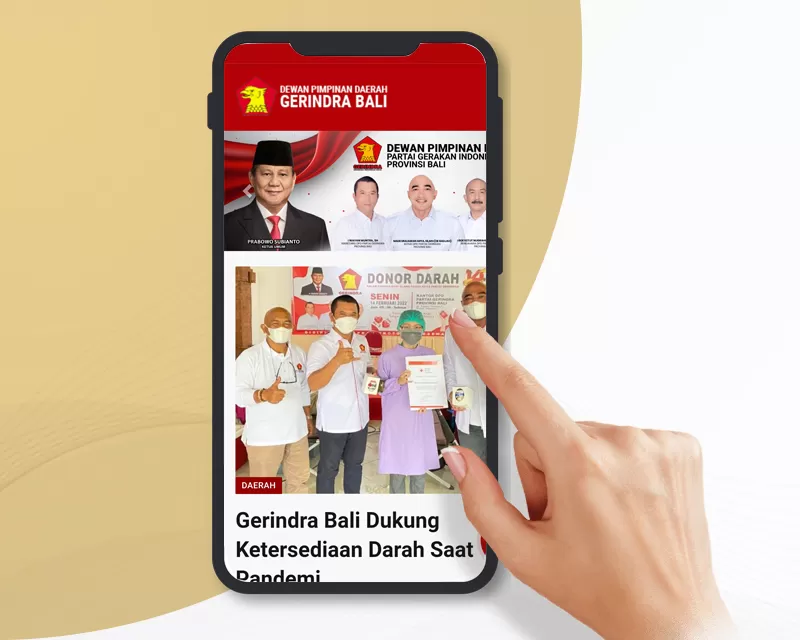 Website DPD Gerindra Provinsi Bali