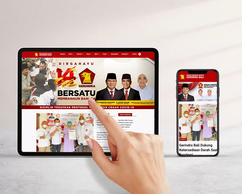 Website DPD Gerindra Provinsi Bali